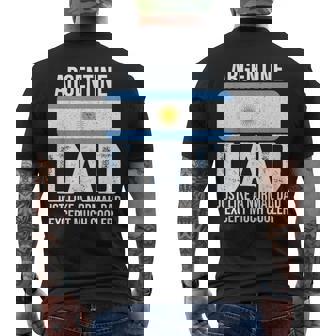 Mens Vintage Argentine Dad Argentina Flag Fathers Day Men's T-shirt Back Print | Seseable UK