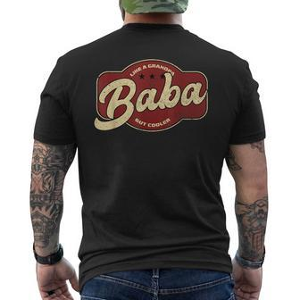 Vintage Baba Like A Grandpa But Cooler Baba Arabic Mens Back Print T-shirt - Seseable