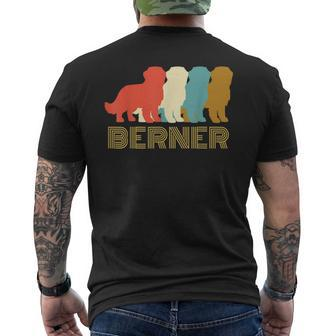 Vintage Bernese Mountain Dog I Love My Berner Men's T-shirt Back Print - Seseable