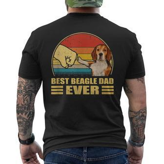 Vintage Best Beagle Dad Ever Bump Fit Funny Dog Lover Gift Gift For Mens Mens Back Print T-shirt - Seseable