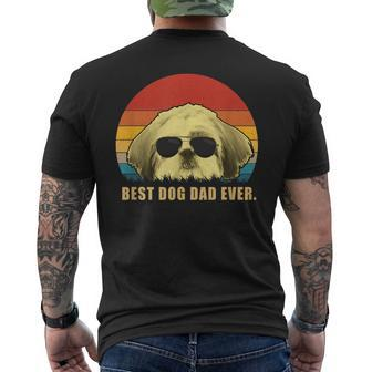 Vintage Best Dog Dad Ever T Shih Tzu Mens Back Print T-shirt - Seseable