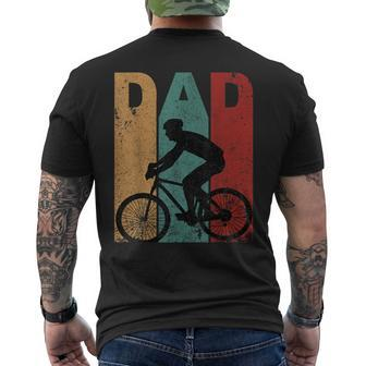 Vintage Bicycle Dad Cycling Grandpa Fathers Day 4Th Of July Men's T-shirt Back Print - Seseable