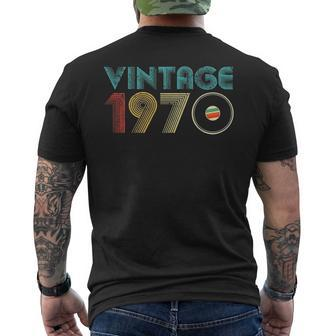Vintage Born In 1970 51 Years Old Awesome Birthday Men's T-shirt Back Print - Seseable
