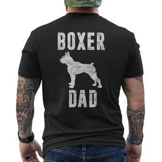 Vintage Boxer Dad Dog Daddy Boxer Father Men's T-shirt Back Print - Seseable