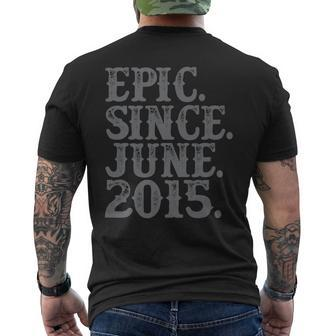 Vintage Epic Since June 2015 Birth Year Legend Awesome Men's T-shirt Back Print - Seseable