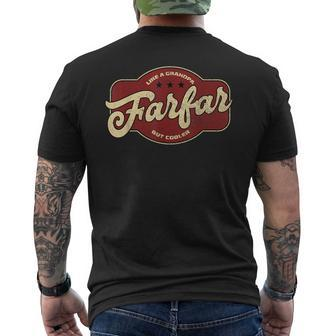 Vintage Farfar Like A Grandpa But Cooler Swedish Grandpa Mens Back Print T-shirt - Seseable