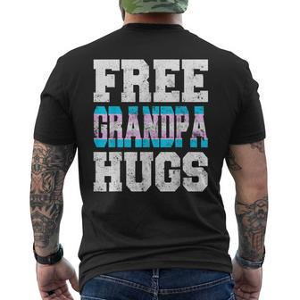 Vintage Free Grandpa Hugs Transgender Heart Lgbt Pride Month Mens Back Print T-shirt | Mazezy