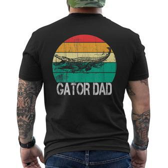Mens Vintage Gator Dad Reptile Alligator Father Men's T-shirt Back Print - Seseable