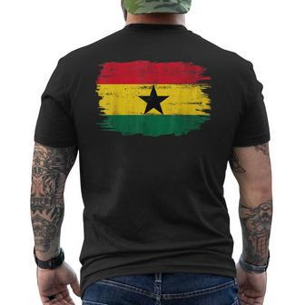 Vintage Ghana Flag For Ghanaian Men's Back Print T-shirt | Mazezy
