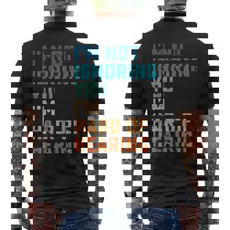 Vintage Hard Of Hearing Asl Sign Language Deaf Awareness Men's T-shirt Back Print - Seseable