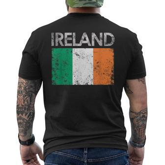 Vintage Ireland Irish Flag Pride Men's T-shirt Back Print - Seseable