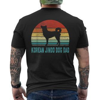 Vintage Korean Jindo Dog Dad - Dog Lover Men's T-shirt Back Print - Seseable