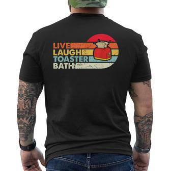 Vintage Live Laugh Toaster Bath Retro Sunset Toaster Men's T-shirt Back Print - Thegiftio UK