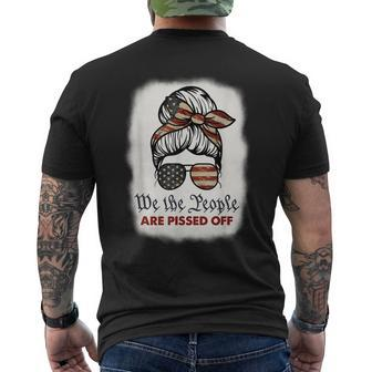 Vintage Messy Bun We The People Are Pissed Off Men's T-shirt Back Print - Seseable