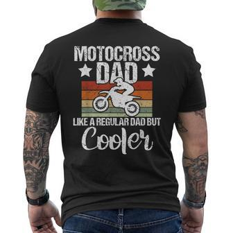 Mens Vintage Motocross Dad Dirt Bike Motocross Dirt Bike Men's T-shirt Back Print - Seseable