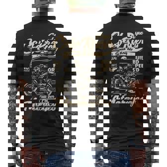 Vintage Motorcycle T Biker T Cafe Racer Men's Back Print T-shirt | Mazezy