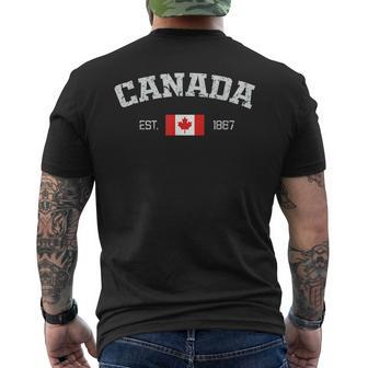 Vintage Ottawa Canada Est 1867 Souvenir Men's T-shirt Back Print - Seseable