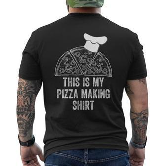 Vintage This Is My Pizza Making Pizza Chef Men's T-shirt Back Print - Seseable