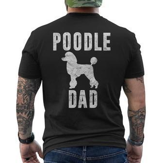 Vintage Poodle Dad Dog Daddy Poodle Father Men's T-shirt Back Print - Seseable