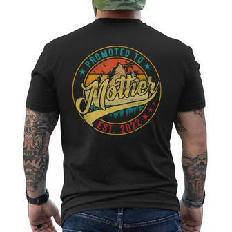 Vintage Promoted To Mother 2022 New Mom Grandma T Men's Back Print T-shirt | Mazezy