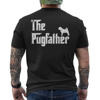 Vintage The Pugfather Pug Dad Men's T-shirt Back Print - Seseable