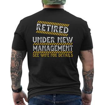 Vintage Retirement Men Dad Retiring Father Day Men's T-shirt Back Print - Seseable