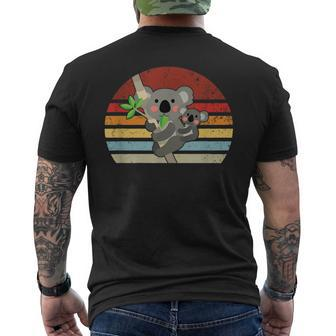 Vintage Retro Koala Love-R Dad Mom Boy Girl Birth-Day Men's T-shirt Back Print - Seseable