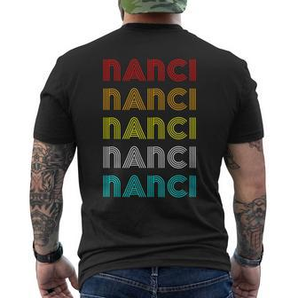 Vintage Retro Nanci Repeat Font 60S 70S Classic Novelty Mens Back Print T-shirt | Mazezy CA