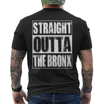 Vintage Straight Outta The Bronx Men's T-shirt Back Print - Seseable
