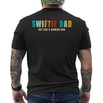Vintage Swiftie Dad Not Like A Regular Dad Mens Back Print T-shirt | Mazezy