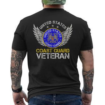 Vintage United States Coast Guard Veteran US Military Men's T-shirt Back Print - Seseable