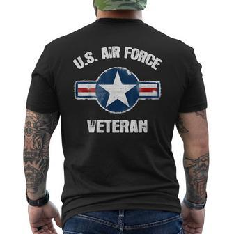 Vintage Us Air Force Veteran - Vintage Usaf Veteran Men's T-shirt Back Print - Seseable