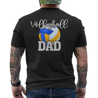 Volleyball Dad Vintage Volleyball Family Matching Men's T-shirt Back Print - Seseable