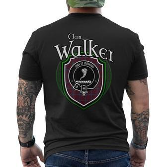 Walker Clan Crest | Scottish Clan Walker Family Badge Mens Back Print T-shirt - Seseable