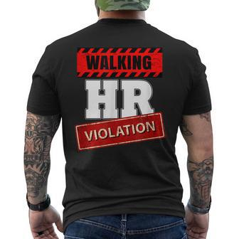 Walking Hr Violation Human Hr Resources Men's T-shirt Back Print - Seseable