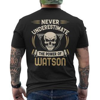 Watson Name Gift Never Underestimate The Power Of Watson Mens Back Print T-shirt - Seseable
