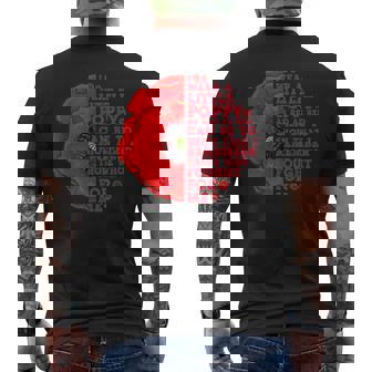 I Wear A Little Poppy Flower Memorial Day Veteran Military Men's Back Print T-shirt | Mazezy