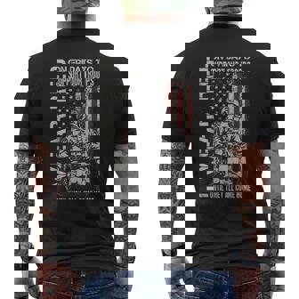 Wear Red On Fridays Military Veteran Support Usa Troops Flag Men's Back Print T-shirt | Mazezy