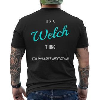 Welch Last Name Family Names Mens Back Print T-shirt - Seseable