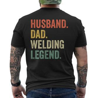 Mens Welder Husband Dad Welding Legend Vintage Men's T-shirt Back Print - Seseable