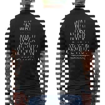 What Number Are We On Funny Cheer Dance Dad Mens Back Print T-shirt - Thegiftio
