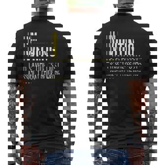 Whiting Name Gift Im Whiting Im Never Wrong Mens Back Print T-shirt - Seseable