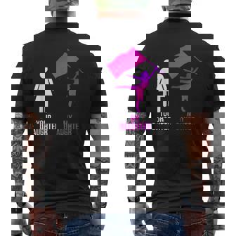 Winter Color Guard Mom Dad Your Daughter My Daughter Flag Men's T-shirt Back Print - Thegiftio