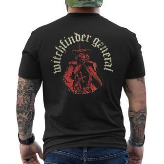 Witchfinder General Vintage Retro Western Red Man Men's T-shirt Back Print - Seseable