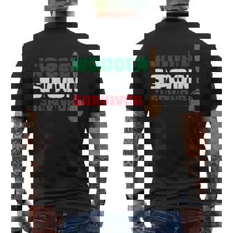 Wooden Spoon Survivor Italian Flag Men's Back Print T-shirt | Mazezy