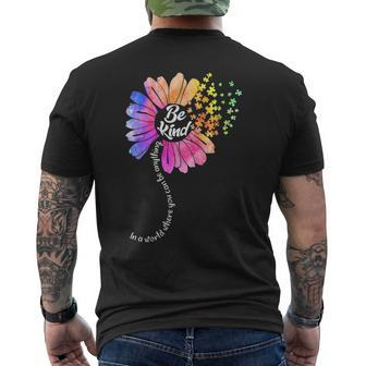 In A World Where You Can Be Anything Be Kind Women Mom Men's Back Print T-shirt | Mazezy