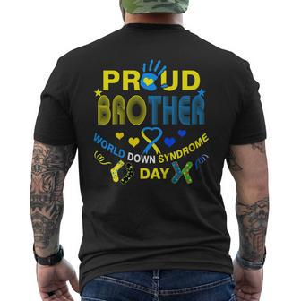 World Down Syndrome Day Brother T Shirt - Awareness March 21 Men's Back Print T-shirt | Mazezy