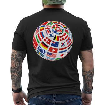 World Flags The Countries Of The World Globe Earth Mens Back Print T-shirt - Thegiftio UK
