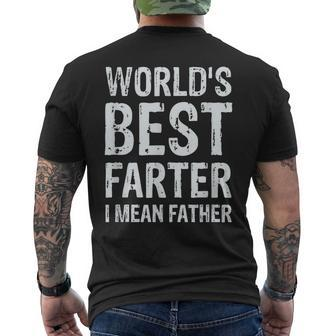 Worlds Best Farter I Mean Father  Graphic Novelty Mens Back Print T-shirt