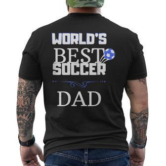 Worlds Best Soccer Dad Men's Crewneck Short Sleeve Back Print T-shirt